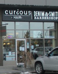Store front for Curious Hair